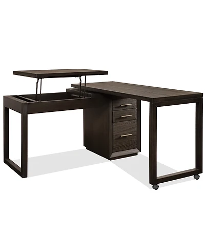 Prelude 56" Wood Swivel Lift Top L-shaped Desk