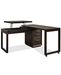 Prelude 56" Wood Swivel Lift Top L-shaped Desk