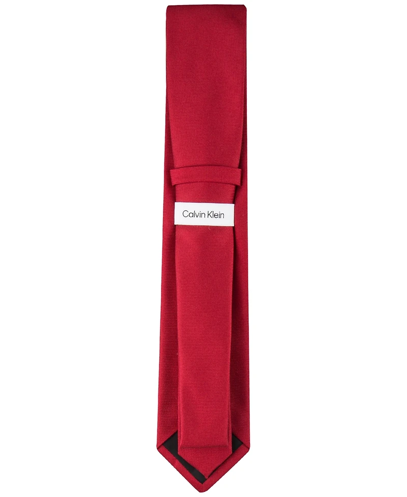 Calvin Klein Men's Silver-Spun Solid Tie