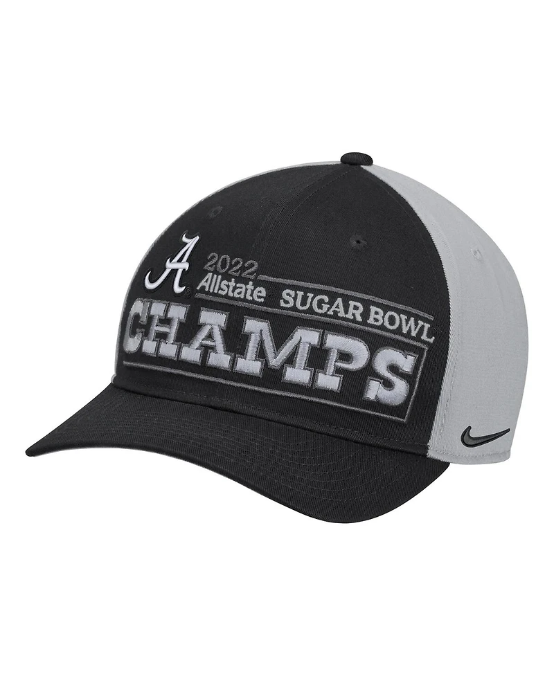 Men's Nike Black Alabama Crimson Tide 2022 Sugar Bowl Champions Locker Room CL99 Adjustable Hat