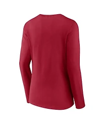 Women's Fanatics Red Tampa Bay Buccaneers Hometown Sweep Long Sleeve V-Neck T-shirt