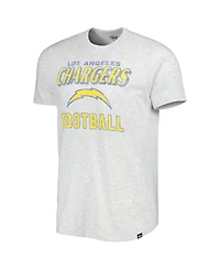 Men's '47 Brand Heathered Gray Los Angeles Chargers Brand Dozer Franklin T-shirt