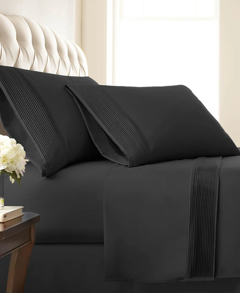 Southshore Fine Linens Classy Pleated 21" Extra deep, Pocket Sheet Set