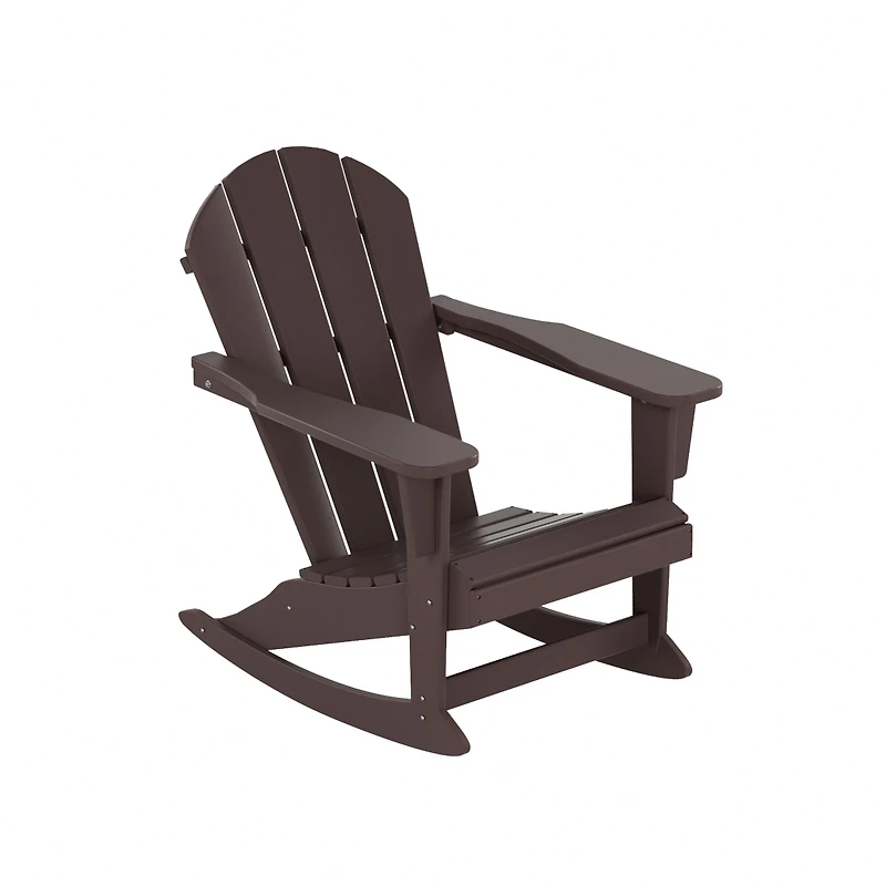 WestinTrends 2-Piece Set Outdoor Adirondack Rocking Chair with Side Table