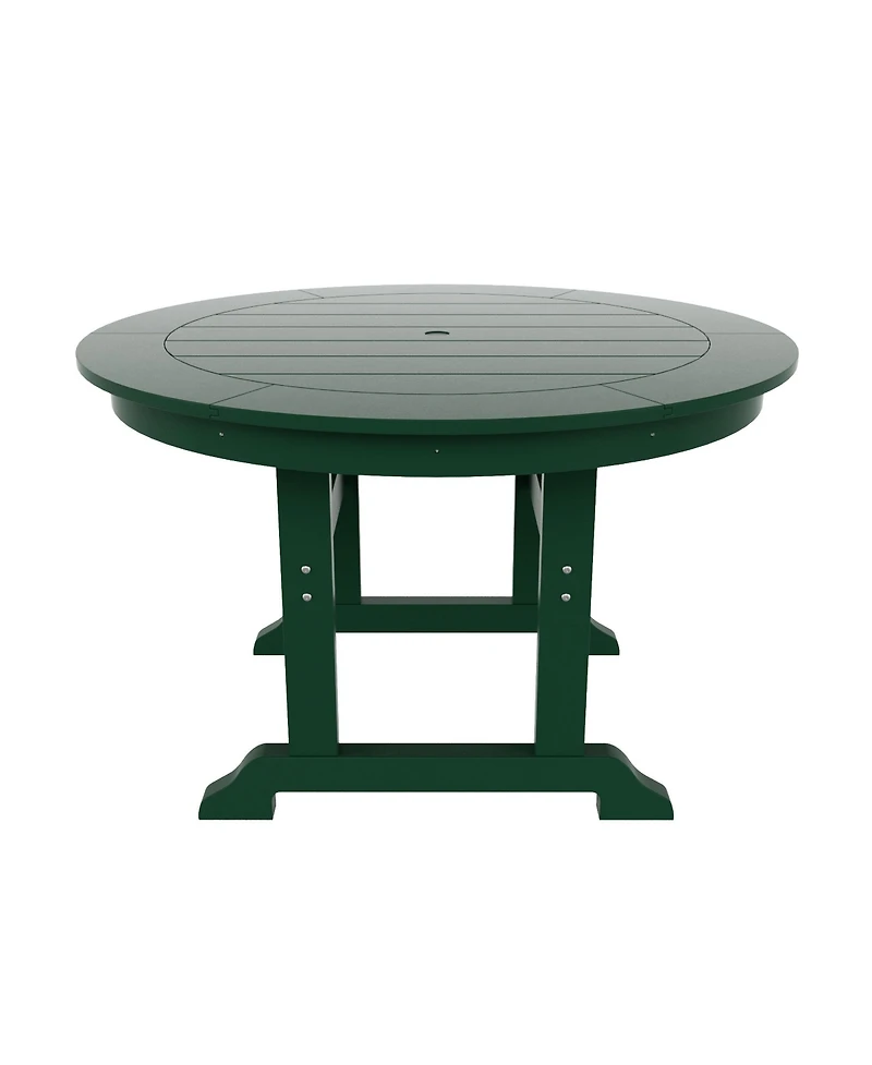 WestinTrends 5 Piece Outdoor Patio Dining Set Round Table and Armchair