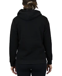Galaxy By Harvic Women's Loose Fit Sherpa Lined Fleece Zip-Up Hoodie Sweatshirt