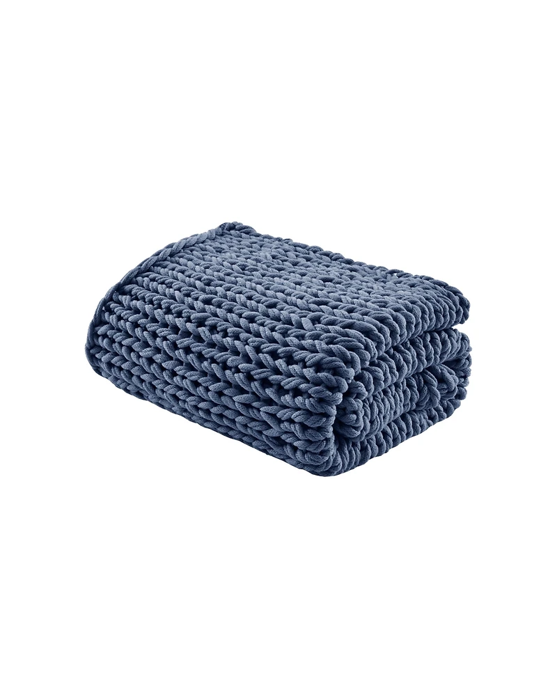 Madison Park Chunky-Knit Handmade Throw, 50" x 60"