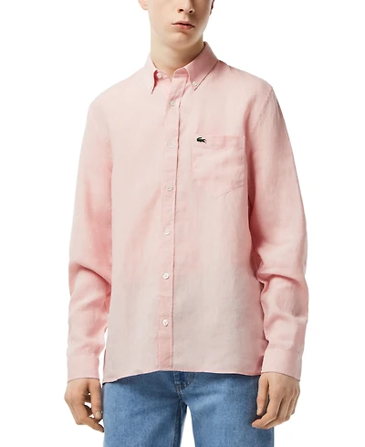 Lacoste Men's Regular-Fit Linen Shirt - T03
