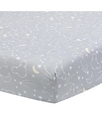 Lambs & Ivy Baby Disney Mickey Mouse Gray/Yellow Celestial Fitted Crib Sheet by