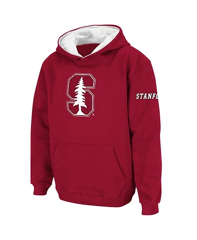 Big Boys Colosseum Cardinal Stanford Logo Pullover Hoodie