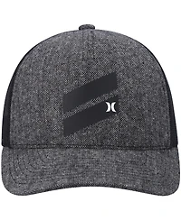 Men's Hurley Heathered Black Icon Slash Trucker Snapback Hat