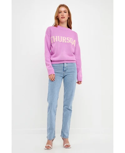 English Factory Women's Thursday Motif Sweater