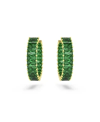 Swarovski Crystal Baguette Cut Matrix Hoop Earrings
