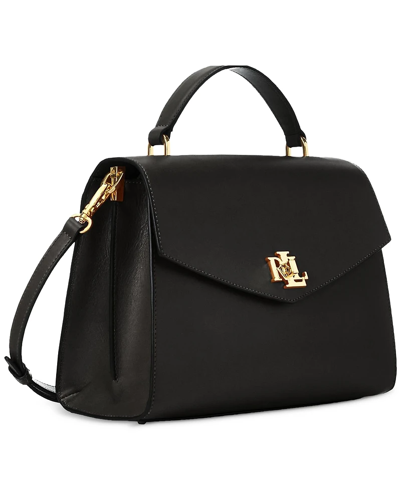 Lauren Ralph Farrah Medium Leather Top-Handle Satchel