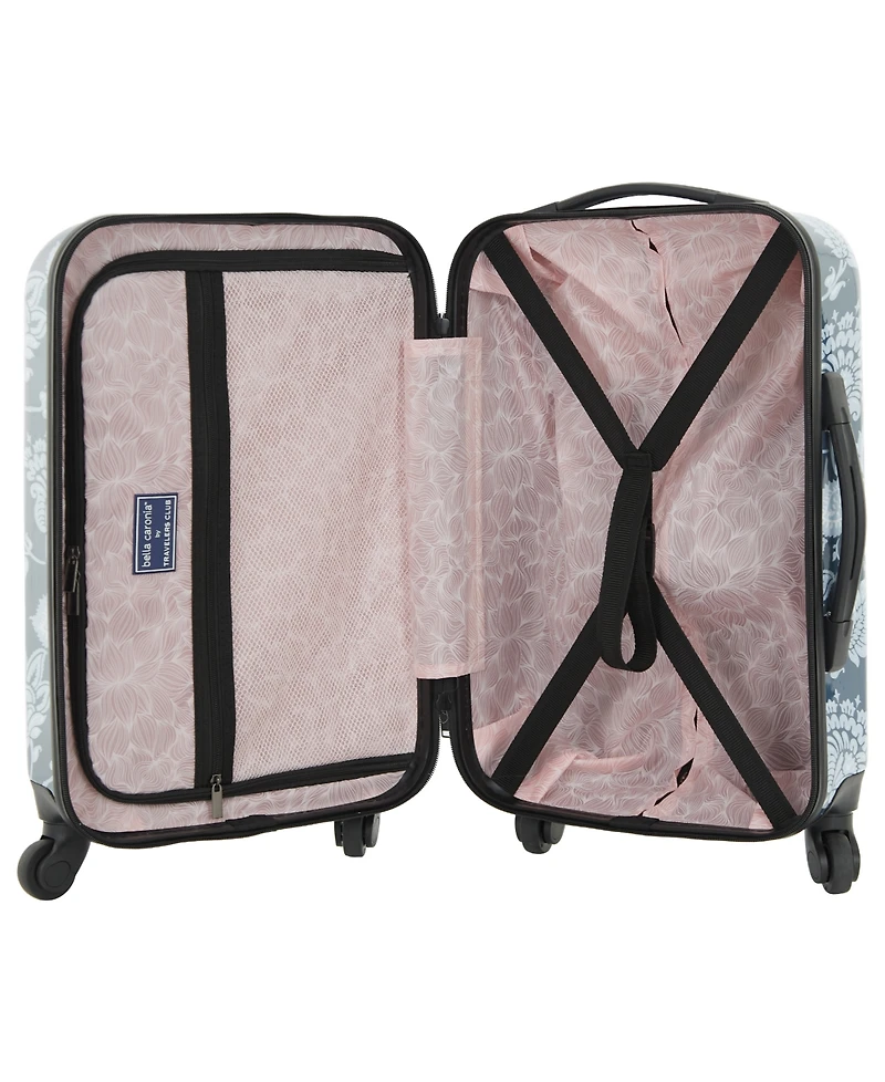 Bella Caronia 3 Piece Rolling Hardside Luggage Set with 4 Wheel Spinners