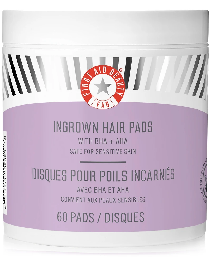 First Aid Beauty Ingrown Hair Pads With Bha & Aha, 60 pads