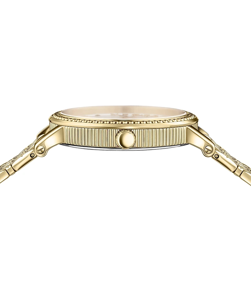 Versace Women's Swiss V-Dollar Gold Ion Plated Bracelet Watch 37mm