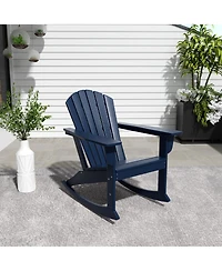 Outdoor Patio Poly Adirondack Rocking Chair Rocker