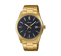 Casio Men's Three-Hand Gold-Tone Stainless Steel Watch 41mm, MTPVD03G-1A