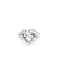 Swarovski Crystal Heart, White Matrix Cocktail Ring