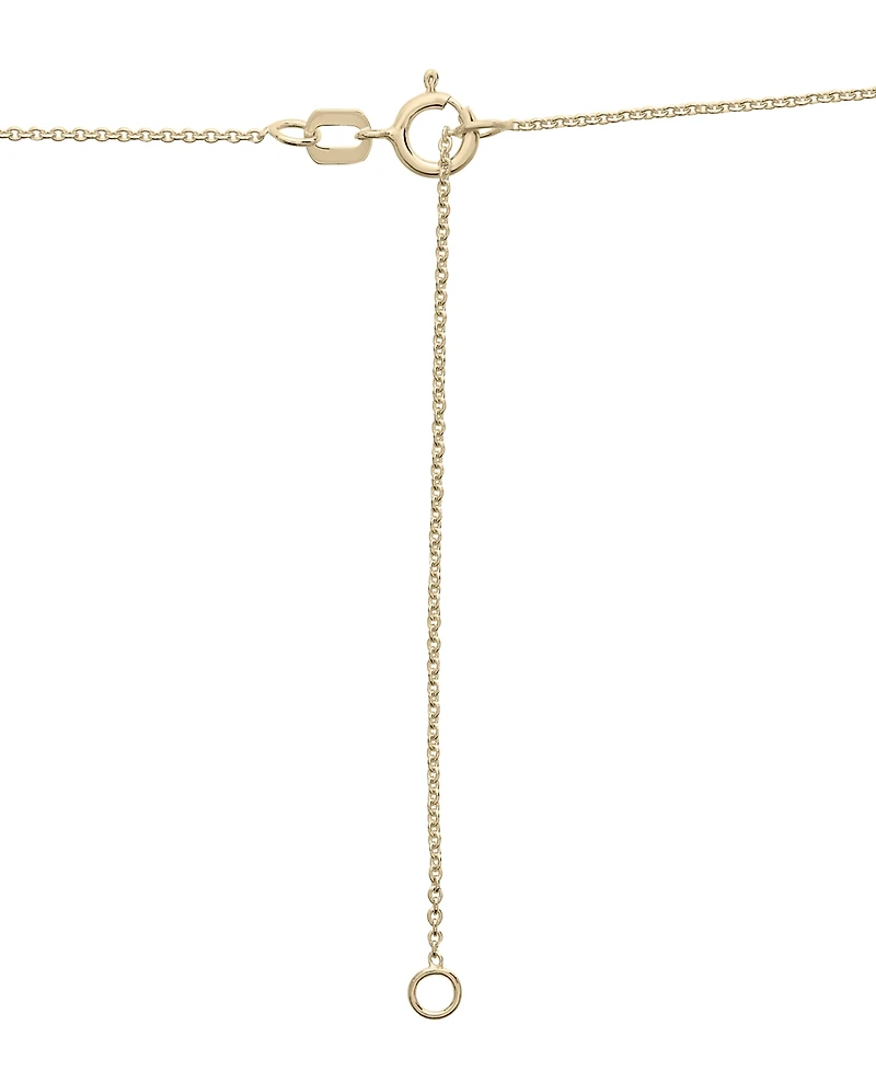 Wrapped Diamond Horseshoe Pendant Necklace (1/6 ct. t.w.) in 14k White or Yellow Gold, 17" + 2" extender, Created for Macy's