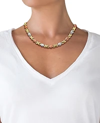 Giani Bernini Hearts & Kisses 17" Statement Necklace in 18k Tricolor Gold-Plated Sterling Silver, Created for Macy's (Also in Gold Over Silver and Ste