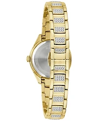 Bulova Women's Crystal Gold-Tone Stainless Steel Bracelet Watch 29mm