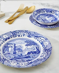 Spode Blue Italian Dinner Plates, Set of 4