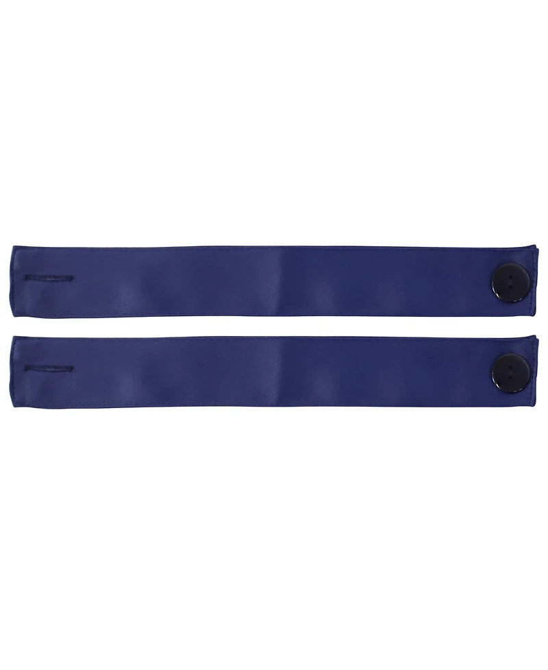 Indoor/Outdoor Fabric Curtain Tiebacks with Buttons - Polyester