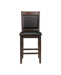 Coaster Home Furnishings 2-Piece Asian Hardwood Dewey Upholstered Counter Height with Footrest Chairs Set