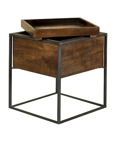 Coaster Home Furnishings Square Accent Table with Removable Top Tray