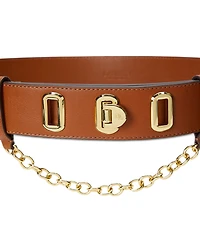 Lauren Ralph Lauren Women's Leather Flip Lock Belt