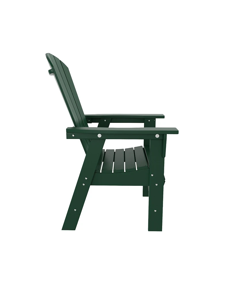 WestinTrends Outdoor Patio Shell-back Adirondack Dining Chair Weather Resistant