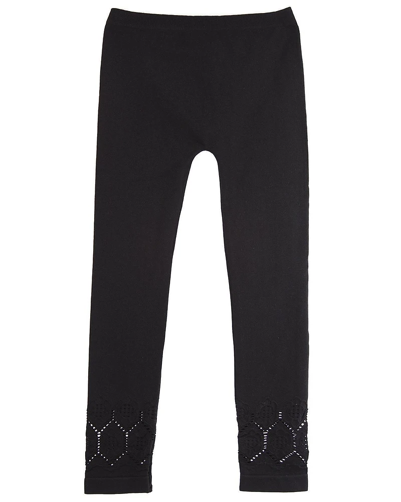 MeMoi Girls Lovely Lace Seamless Leggings