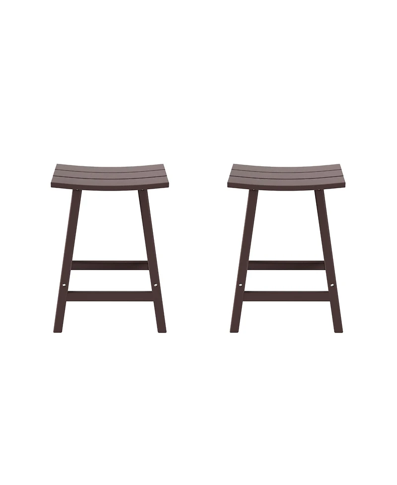 Outdoor Patio Adirondack Counter Height Stool Chair Set of 2