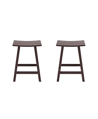 Outdoor Patio Adirondack Counter Height Stool Chair Set of 2
