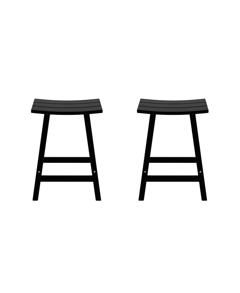 WestinTrends Outdoor Patio Adirondack Counter Height Stool Chair Set of 2