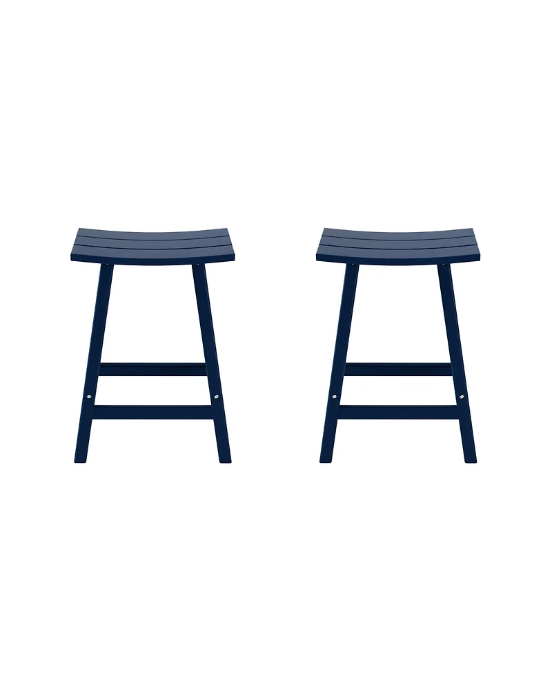 Outdoor Patio Adirondack Counter Height Stool Chair Set of 2