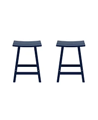 Outdoor Patio Adirondack Counter Height Stool Chair Set of 2