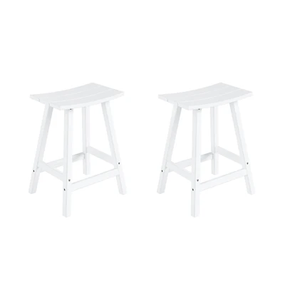 Outdoor Patio Adirondack Counter Height Stool Chair Set of 2