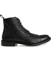 Taft Men's Paris Floral Embossed Leather Dress Boots