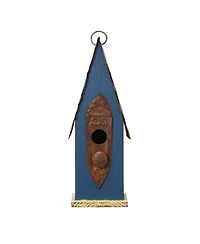 Glitzhome 13.25'' H Retro-Like Distressed Solid Wood Birdhouse