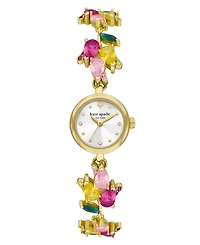 kate spade new york Women's Monroe Three Hand Quartz Gold-Tone Stainless Steel and Brass Watch 24mm