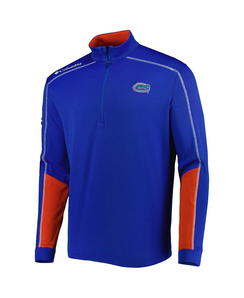 Men's Columbia Royal Florida Gators Shotgun 2.0 Omni-Wick Quarter-Zip Jacket