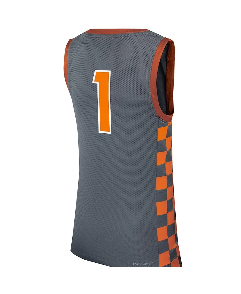 Youth Boys Nike #1 Gray Tennessee Volunteers Icon Replica Basketball Jersey
