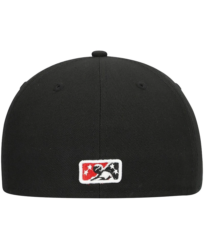 Men's New Era Black Rocket City Trash Pandas Authentic Collection Team Alternate 59FIFTY Fitted Hat