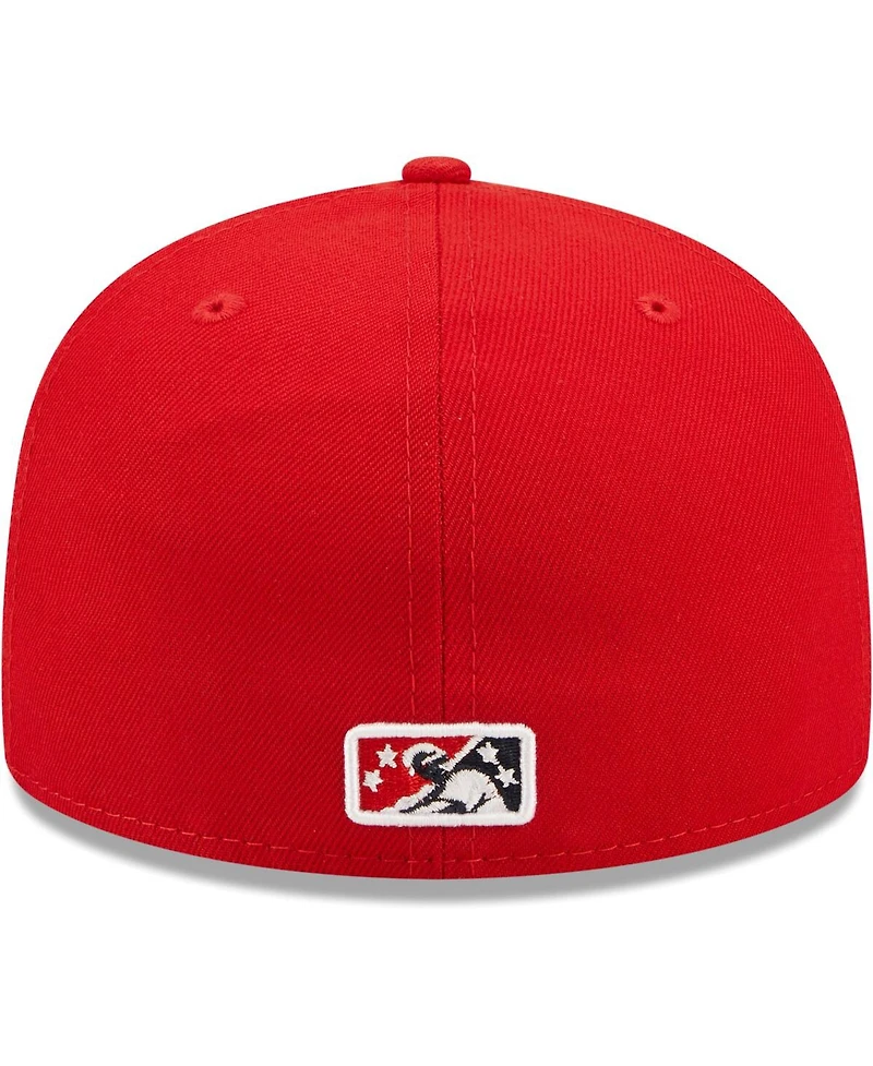 Men's New Era Red New Hampshire Fisher Cats Authentic Collection Team Alternate 59FIFTY Fitted Hat