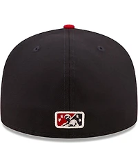Men's New Era Navy Columbus Clippers Authentic Collection 59FIFTY Fitted Hat