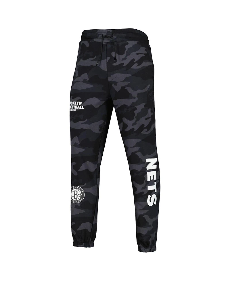Men's New Era Black, Camo Brooklyn Nets Tonal Joggers