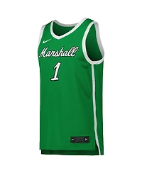 Men's Nike #1 Kelly Green Marshall Thundering Herd Replica Basketball Jersey